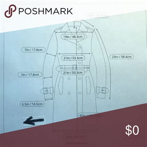 burberry cotton coat navy|Burberry trench coat measurement chart.